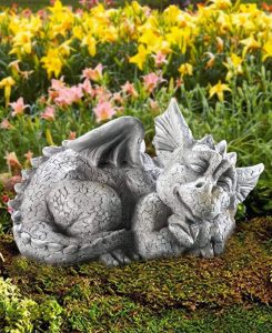 Adorable Sleeping Baby Dragon Statue