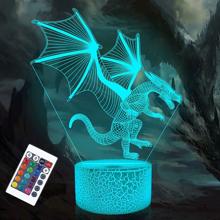 Gothic Guardians of Light Medieval Dragons Table Lamp
