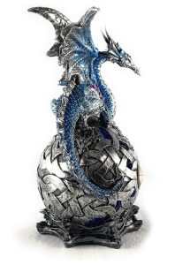 Light Up LED Orb Dragon Figurine in Blue