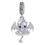 GNOCE Sterling Silver White Little Dragon Charm