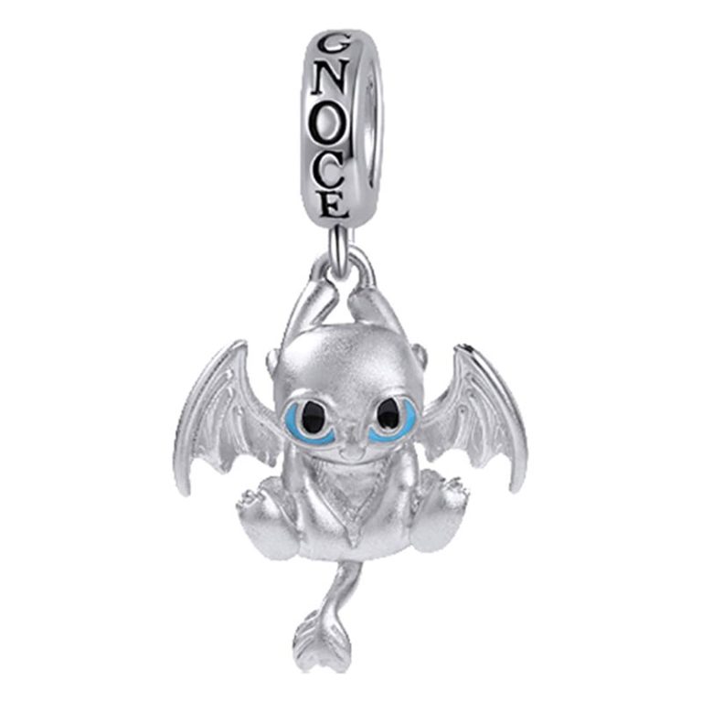 GNOCE Sterling Silver White Little Dragon Charm - Dragon Shop