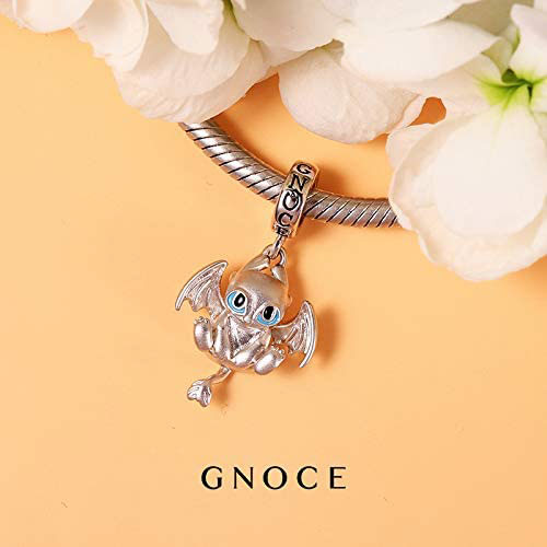 GNOCE Sterling Silver White Little Dragon Charm - Dragon Shop