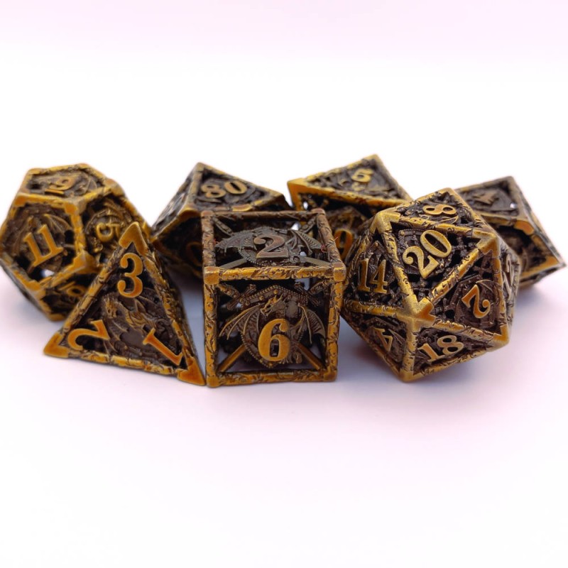 Bronze Draconic Guardian Dice Set