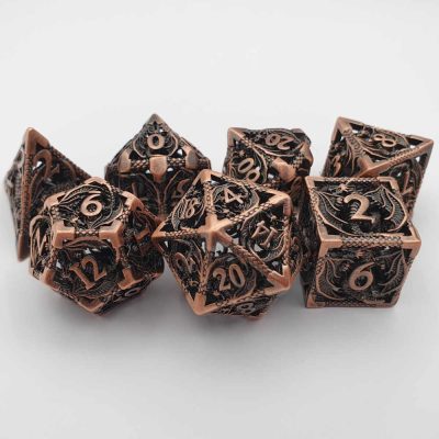 Hollow Copper Dragon Dice Set