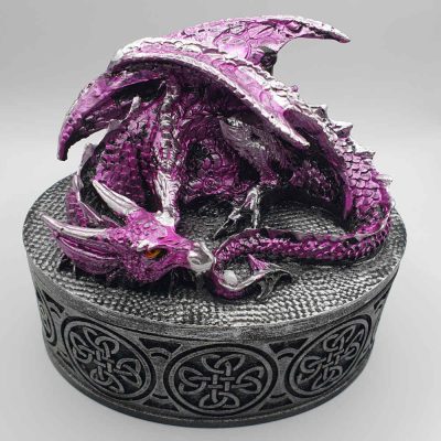 Pink Sleeping Dragon DND Dice Box